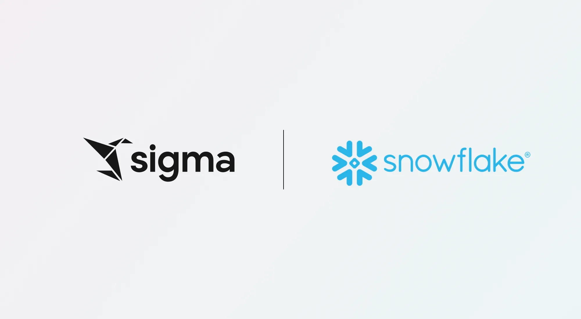 A logo for Sigma and Snowflake.